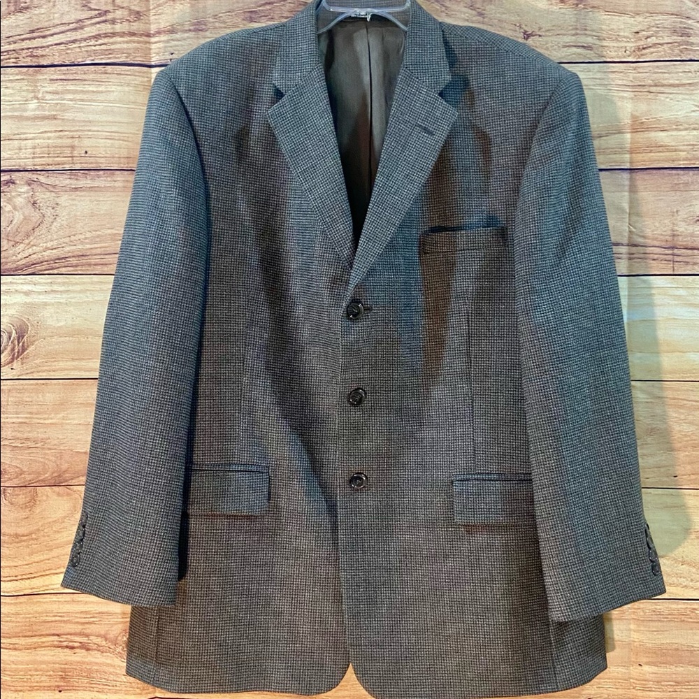 🔥🔥 Mens Haggar Tweed Sport Coat Size: 44R Excellent Condition!